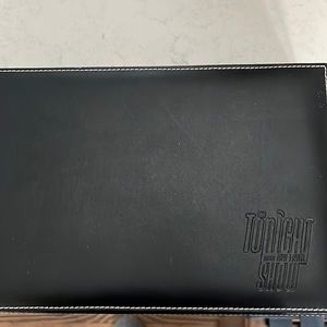 Leather cased poker game box like new